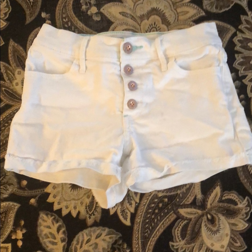 High waisted Abercrombie white shorts
